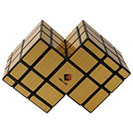CubeTwist Double Conjoined Mirror Block Cube Golden