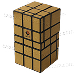 CubeTwist 3x3x5 Version 2 Mirror Block Cube Golden/Black