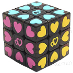 FanXin Heart 3x3x3 Magic Cube Transparent Black