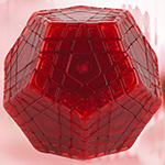 YuXin Huanglong YangChun Gigaminx Cube Transparent Crimson