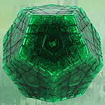 YuXin Huanglong ZhongXia Gigaminx Cube Transparent Dark Green