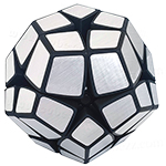 JuMo Mirror Kilominx Cube Silvery Stickered with Black Body