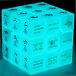 Mahjong 3x3x3 Magic Cube Luminous Blue