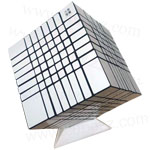 JuMo 8x8x8 Mirror Block Cube Black Body with Silvery Sticker...