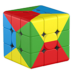 Pentagonal Rainbow 3x3x3 Magic Cube 4-Color Version