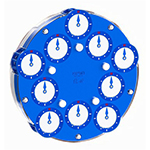 QiYi ChuanShi 5x5 Magnetic Magic Clock Blue