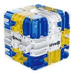3D Ball Maze Labyrinth Magic Cube Blue-White