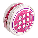 4-Button Clock Pouch Pink