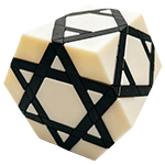 Galaxy Puzzle Hexagrammic Prism White Body with Black Solid ...