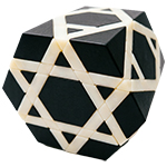 Galaxy Puzzle Hexagrammic Prism Black Body with White Solid ...