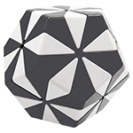 Chessboard Crystal Megaminx Magic Cube