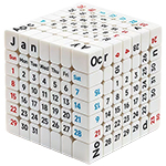 Calendar 7x7x7 Magic Cube