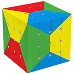 Pentagonal Rainbow 4x4x4 Magic Cube 4-Color Version
