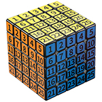 Numerical 5x5x5 Magic Cube Stickerless Black