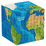 Artistic World Map 8x8x8 Magic Cube