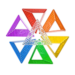 MoYu 3D Crystal Magic Cube Holder 7-Color Pack