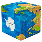 Artistic World Map Mirror Block Cube