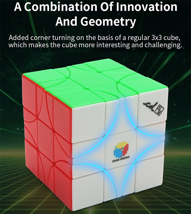 DianSheng Galaxy Cluster Corner Turning 3x3 Cube Core-Magnet Version