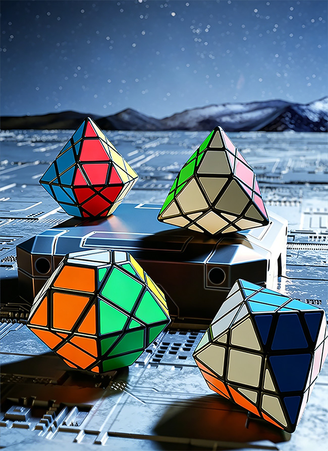 DianSheng Galaxy Cluster Hexagonal Pyramid 3x3 Tile Stickerless