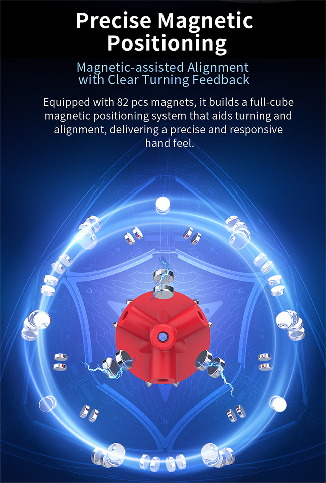 DianSheng Galaxy Cluster Corner Carnation Tetrahedron Magnetic Stickerless Version