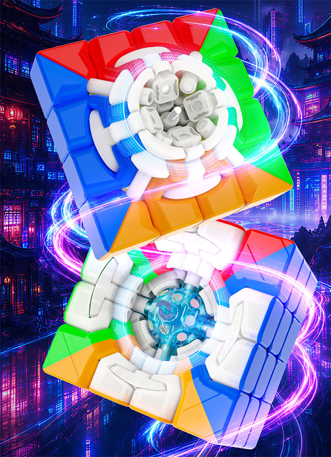 DaYan JingHong Magnetic 4x4x4 Speed Cube Stickerless