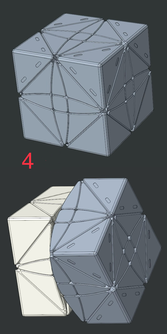 Funs LimCube Crucis 3x3x3 + Skewb Ⅳ Cube Stickerless