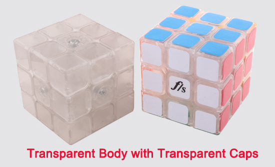 DIY Mini Funs Puzzle ShuangRen 54.6mm Speed Cube Transparent