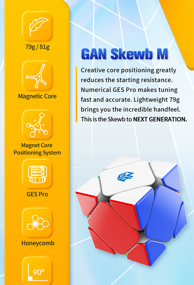 GAN Skewb M Enhanced Core Positioning UV Edition