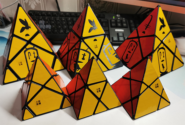 JuMo Extra-large 3x3 Based Pyramid Tower Pattern Stickered Version