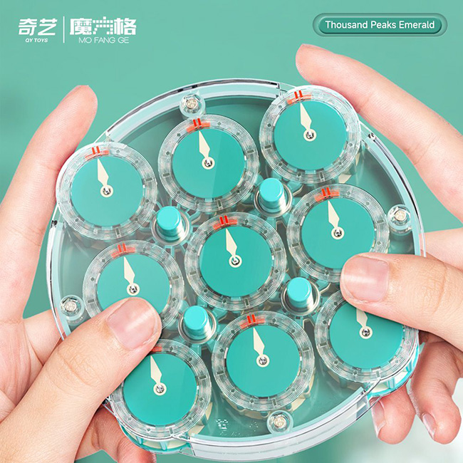 QiYi ChuanShi Magnetic Magic Clock Thousand Peaks Emerald
