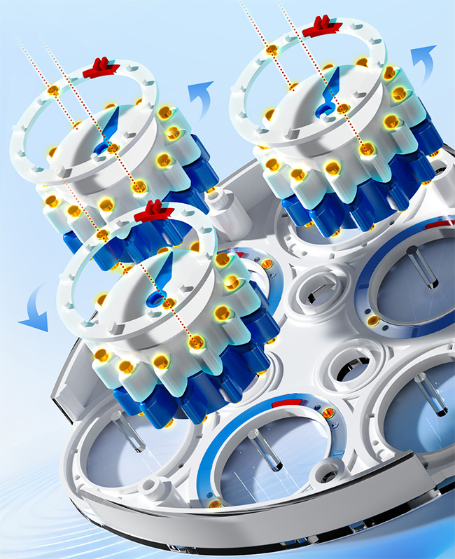 QiYi ChuanShi 3x3 Magnetic Magic Clock Blue