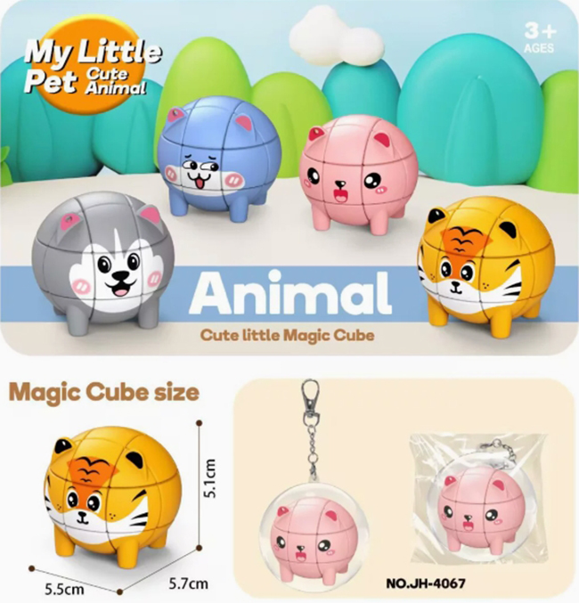 My Little Pet Blue Cat Magic Cube Keychain