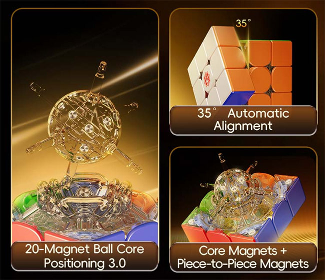 MoYu Super AoLong 3x3x3 Cube 20-Magnet MagLev 19th Anniversary Edition