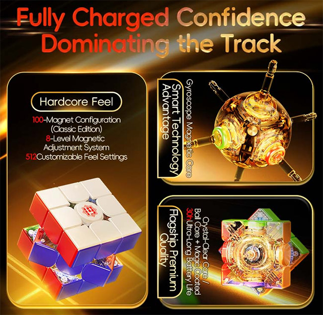 MoYu Super AoLong AI 3x3x3 Smart Cube 8-Magnet Ball-Core MagLev 19th Anniversary Edition