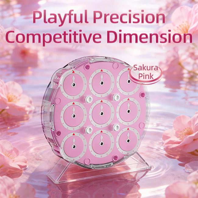 MoYu WeiLong Magnetic Clock Sakura Pink