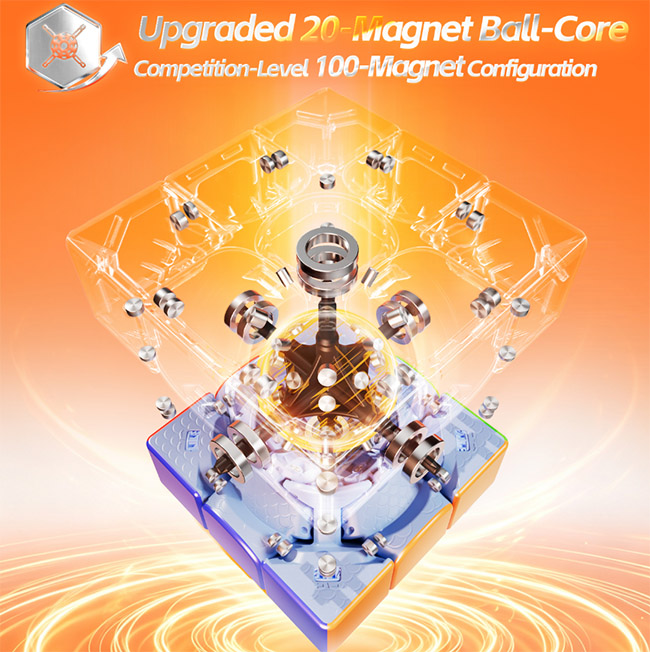 MoYu Culture PB WR 3x3 Speed Cube 20-Magnet Ball-core MagLev UV Version