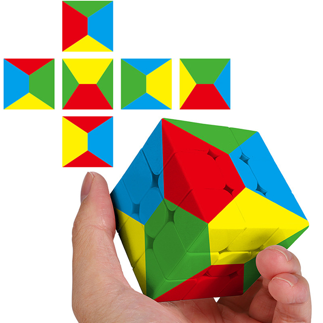Pentagonal Rainbow 3x3x3 Magic Cube 4-Color Version