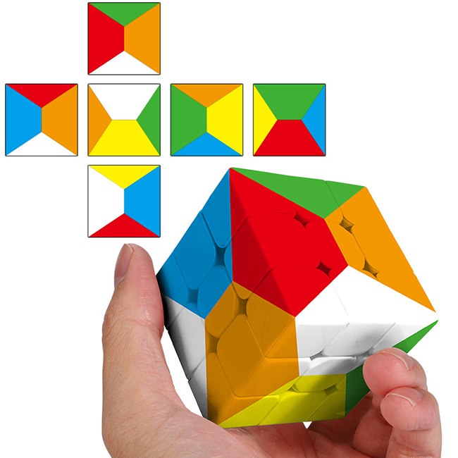Pentagonal Rainbow 3x3x3 Magic Cube 6-Color Version