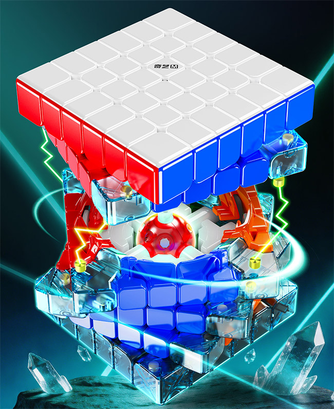 QiYi M Pro 6x6x6 Core-Magnetic Speed Cube Stickerless UV Version