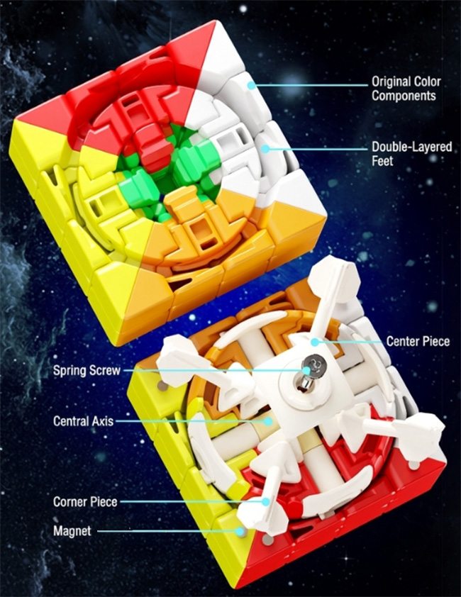 MoSheng Magnetic 4x4x4 Magic Cube Stickerless