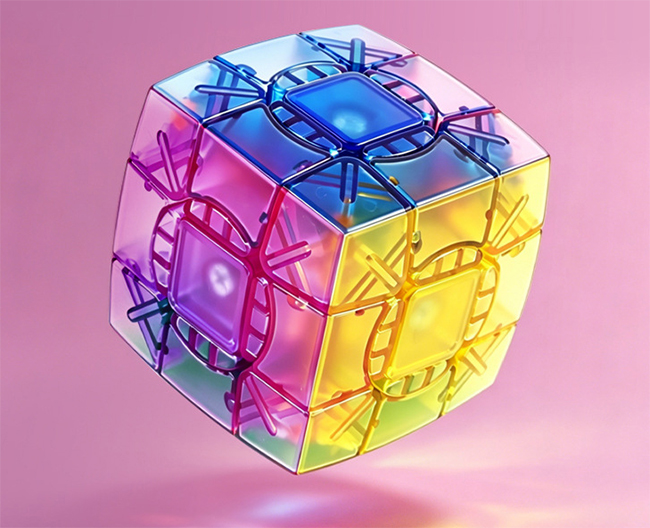 SengSo Circular 3x3x3 Cube Colored Jelly