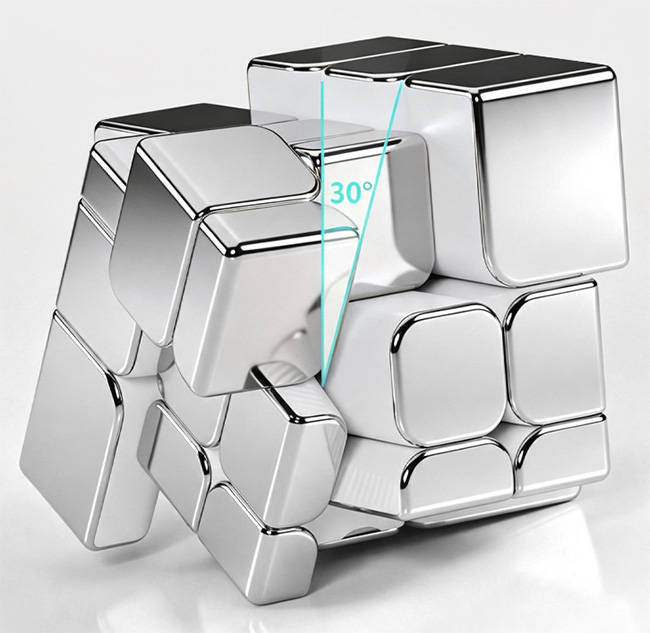 SengSo Electroplating Magnetic Mirror Cube Slivery