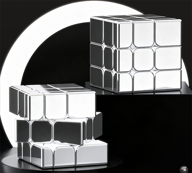 SengSo Electroplating Magnetic Mirror Cube Slivery