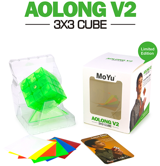 MoYu AoLong V2 3x3x3 Speed Cube Limited Edition Transparent Green