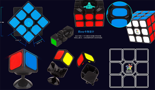 YuXin Kylin V2 3x3x3 Speed Cube Black