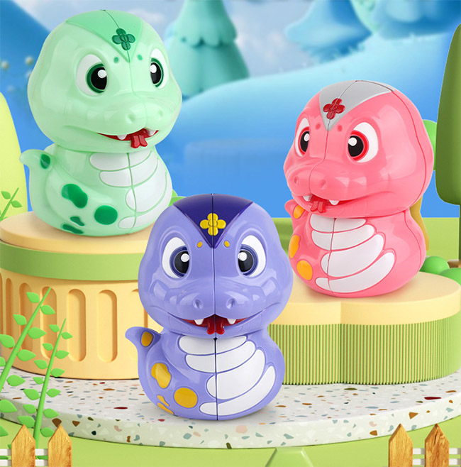 YuXin Snake 2x2 Magic Cube Puzzle Luminous Green