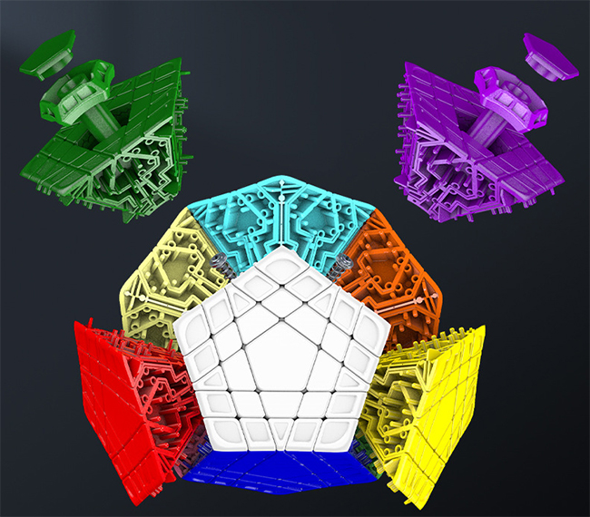 YuXin Huanglong Gigaminx Dodecahedron Cube Stickerless