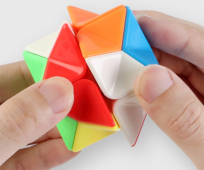 ZY Prismatic Pocket 2x2 Magic Cube Macarone Color Scheme